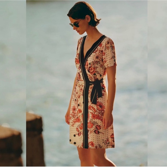 Anthropologie Maeve Aubrey Wrap Dress NWT Size 8 - Picture 2 of 14